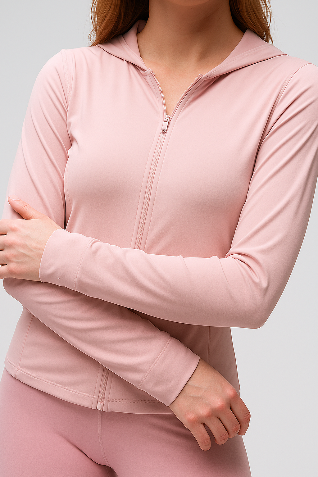 Veste de sport zippée à capuche légère et respirante