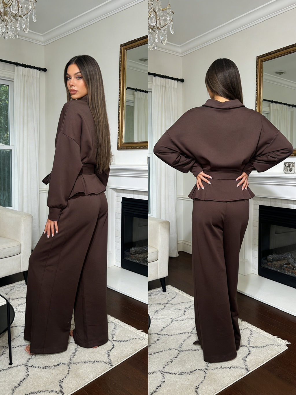 ÉCLAT 26 – Ensemble Veste Ceinturée & Pantalon