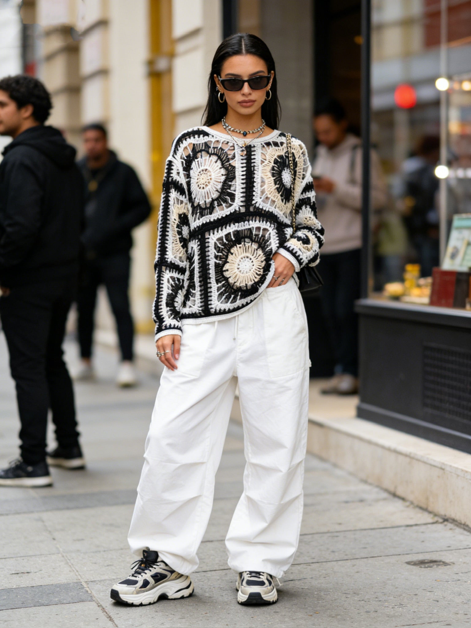 CARGO – Haut Crochet Graphique à Motifs Circulaires