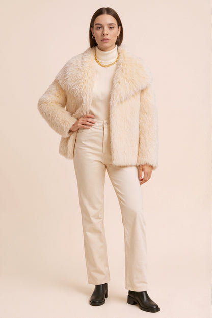 MONROE - Veste courte en fausse fourrure effet premium