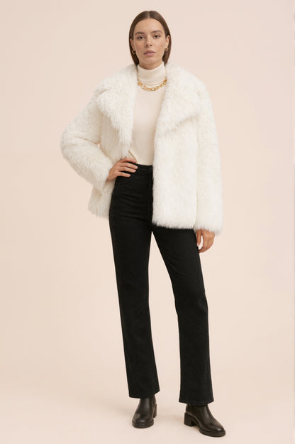 MONROE - Veste courte en fausse fourrure effet premium