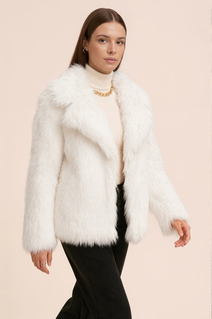 MONROE - Veste courte en fausse fourrure effet premium