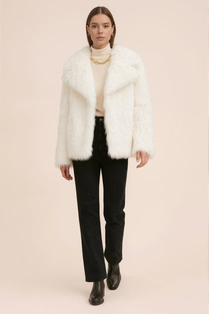MONROE - Veste courte en fausse fourrure effet premium