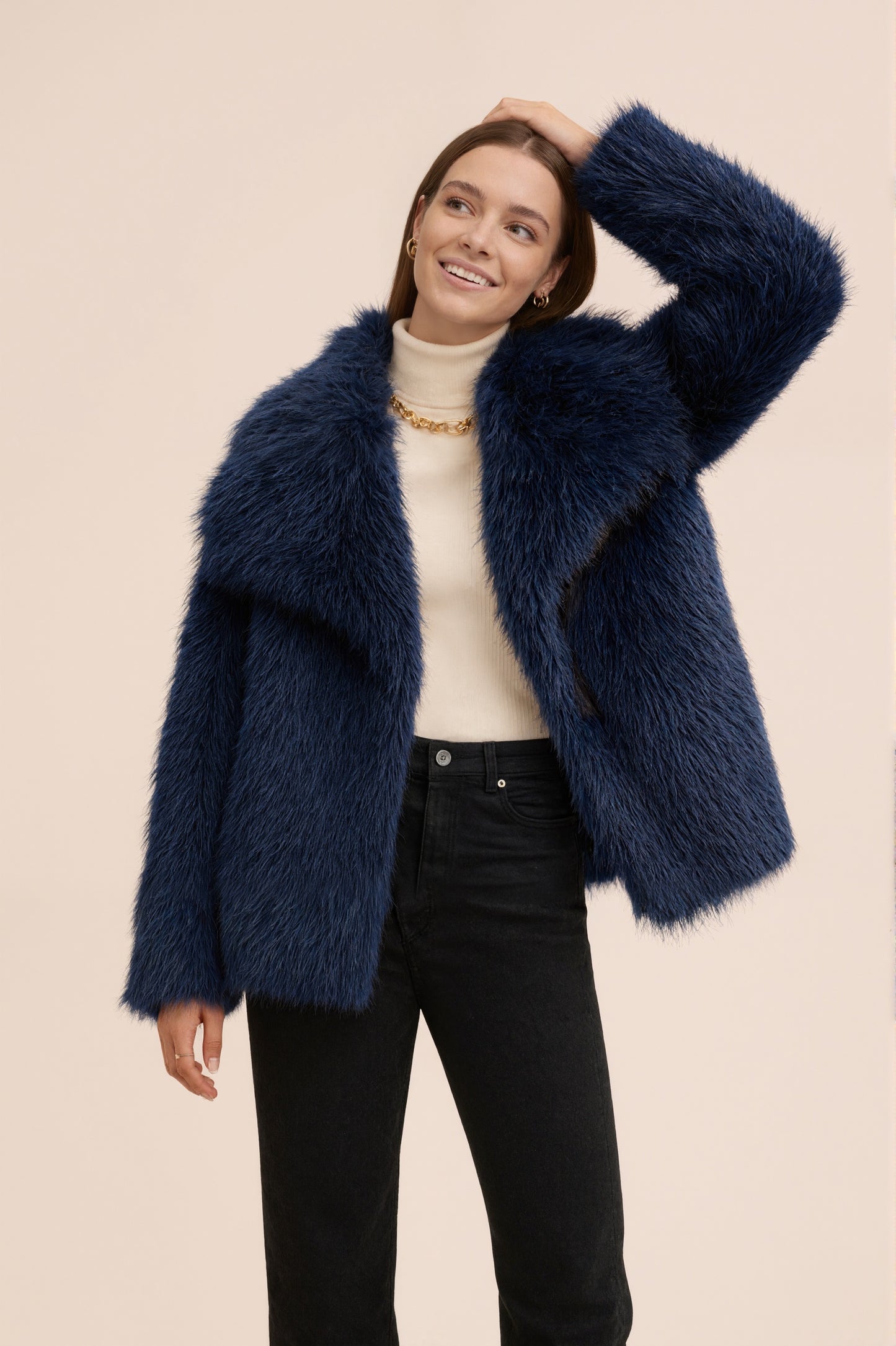 MONROE - Veste courte en fausse fourrure effet premium