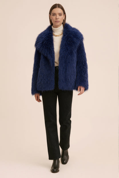 MONROE - Veste courte en fausse fourrure effet premium