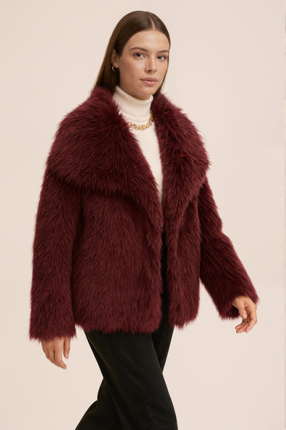 MONROE - Veste courte en fausse fourrure effet premium