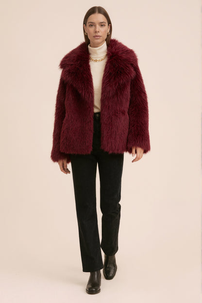 MONROE - Veste courte en fausse fourrure effet premium