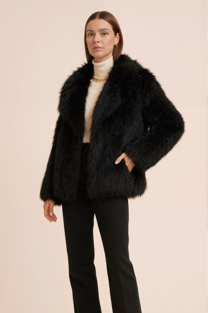 MONROE - Veste courte en fausse fourrure effet premium