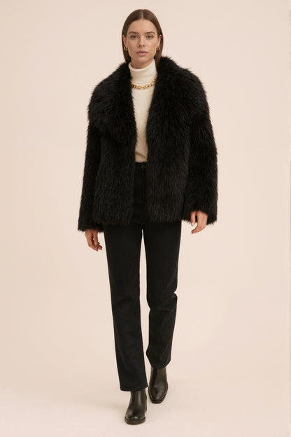 MONROE - Veste courte en fausse fourrure effet premium