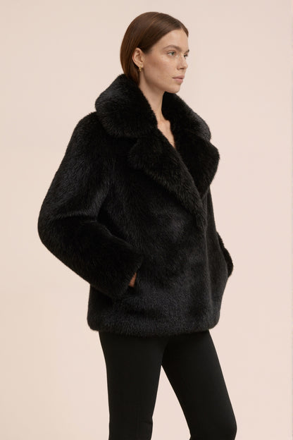 MONROE – Veste courte en fausse fourrure effet premium