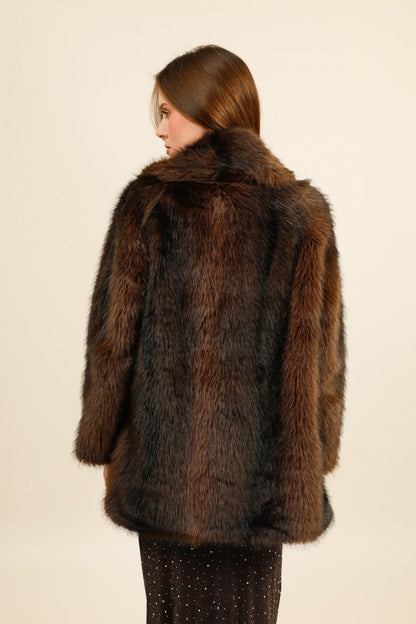 RAVEN – Veste oversize en fausse fourrure premium