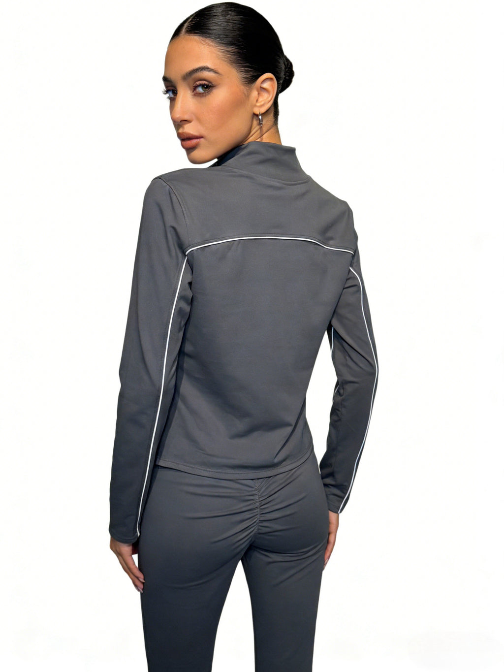 PULSE 26 - Ensemble sport sculptant zippé avec pantalon évasé