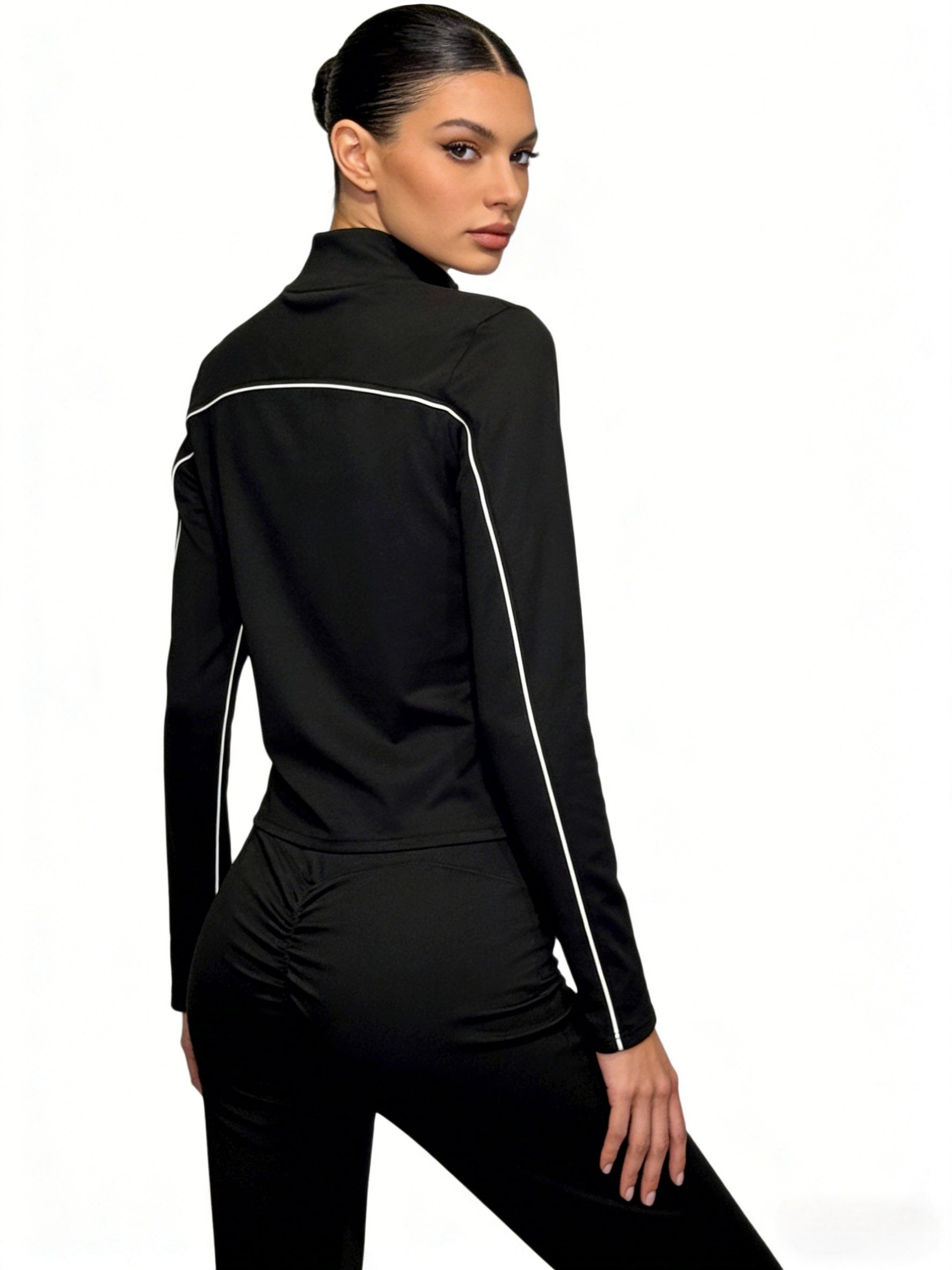 PULSE 26 - Ensemble sport sculptant zippé avec pantalon évasé
