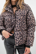 LEONA – Doudoune imprimée léopard effet premium