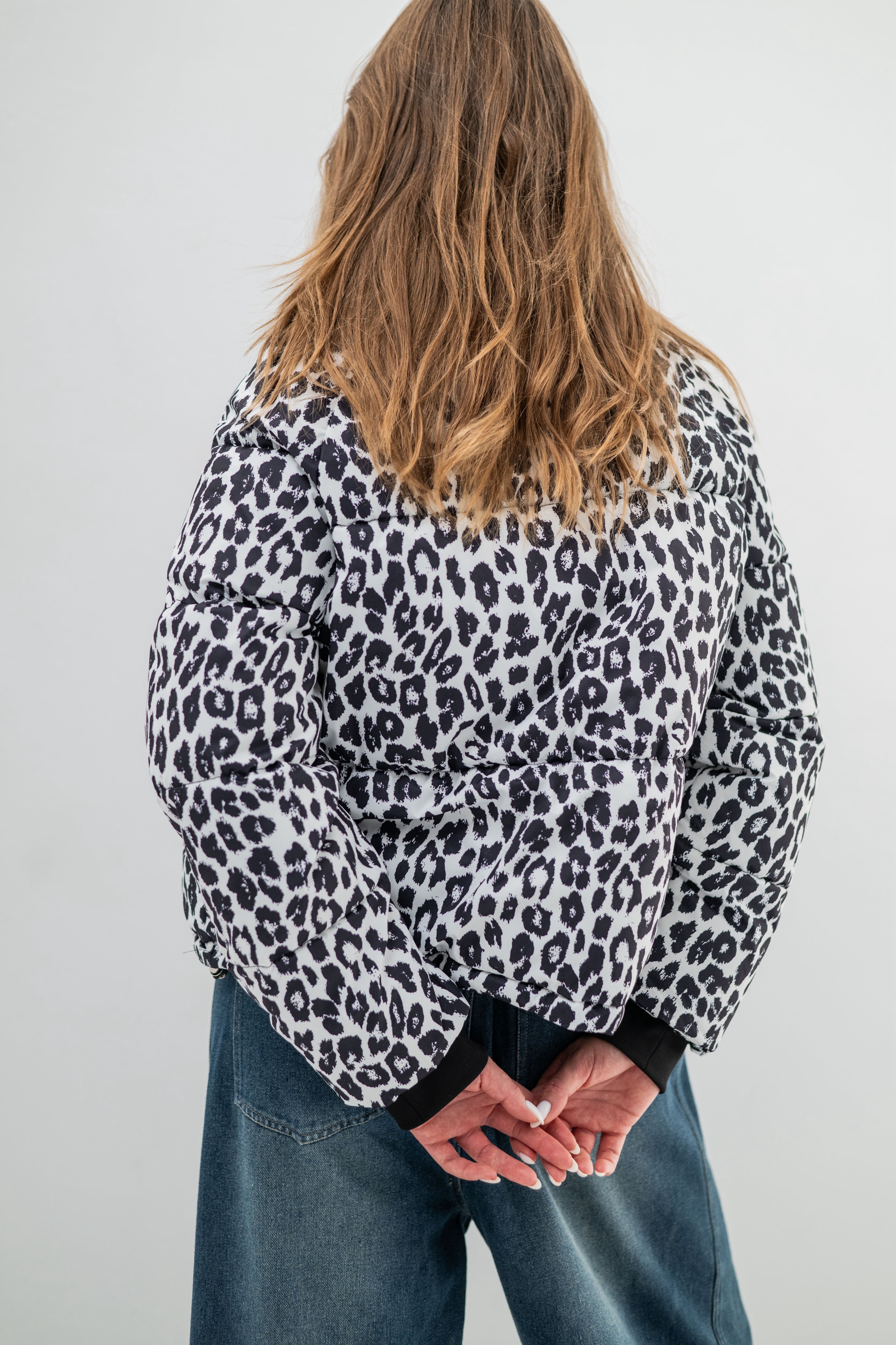 LEONA – Doudoune imprimée léopard effet premium