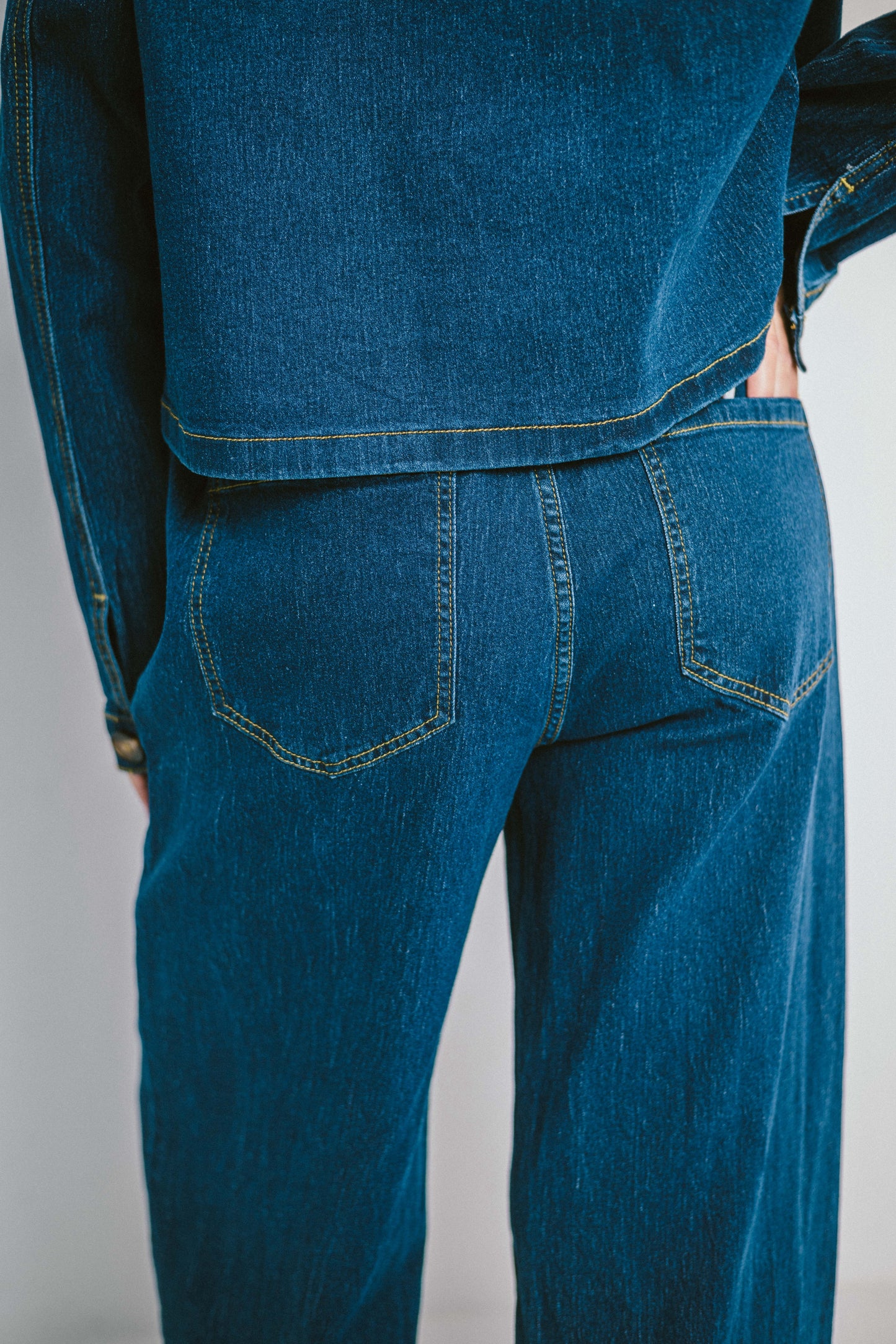 Veste BROOKLYN – Veste en denim coupe droite effet structuré