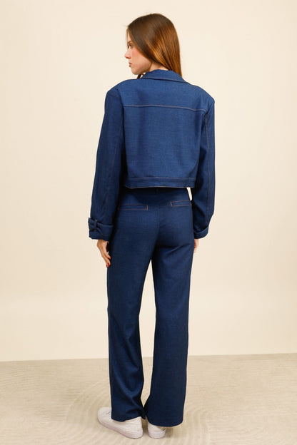 DENVER – Ensemblee en denim stretch effet structuré