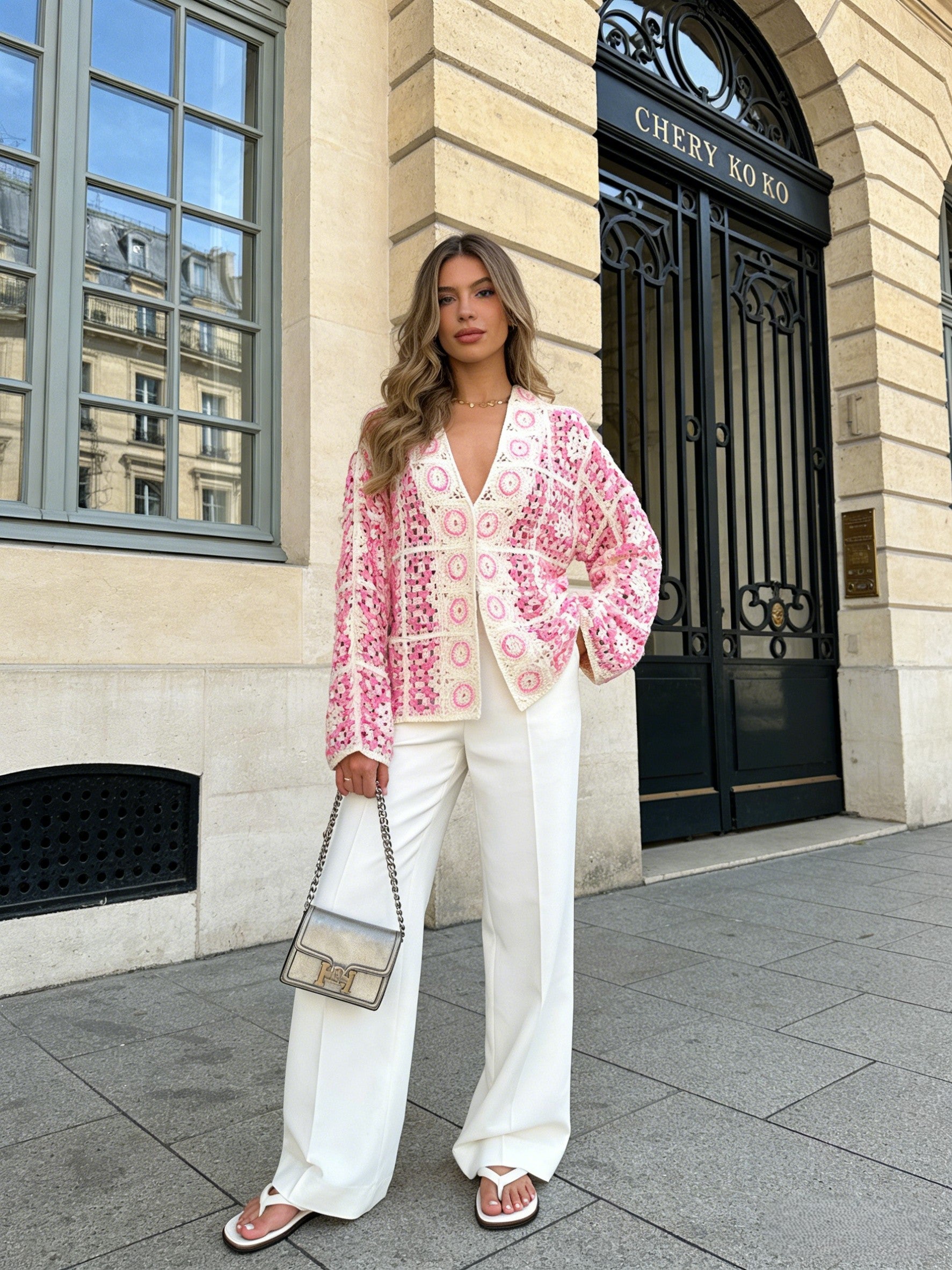 BLOOM – Gilet Crochet Structuré