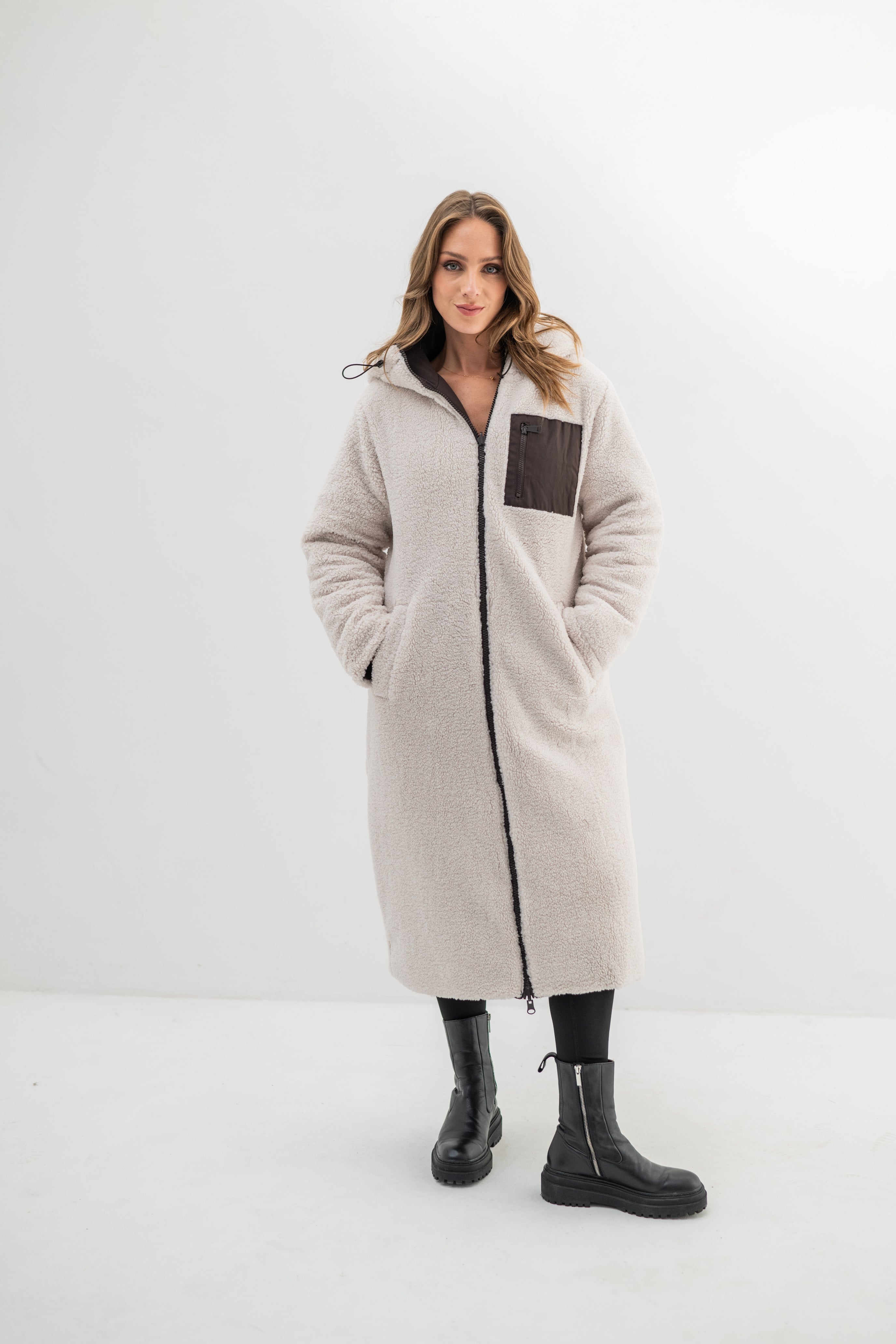 EVEREST– Doudoune longue réversible à capuche