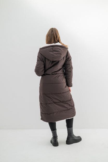 EVEREST– Doudoune longue réversible à capuche