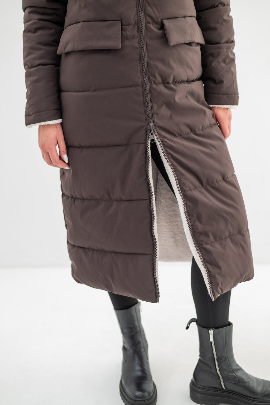 EVEREST– Doudoune longue réversible à capuche