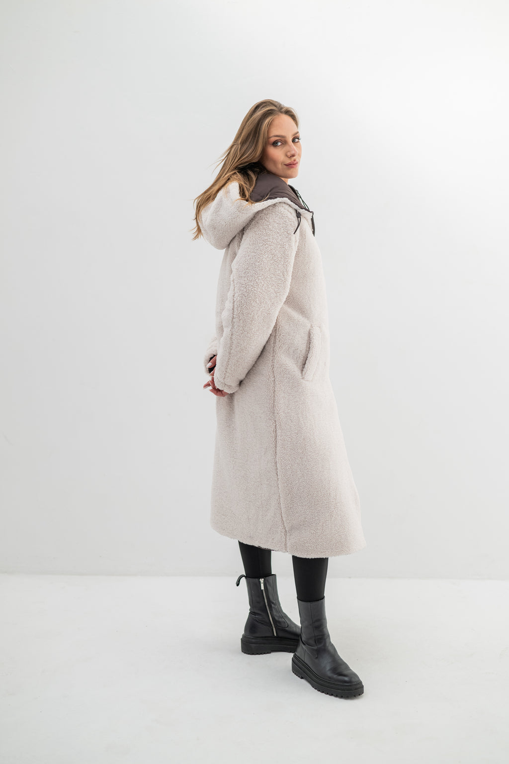 EVEREST– Doudoune longue réversible à capuche