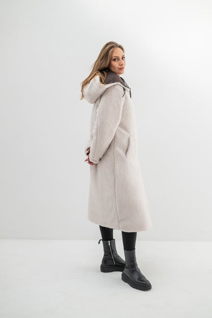 EVEREST– Doudoune longue réversible à capuche