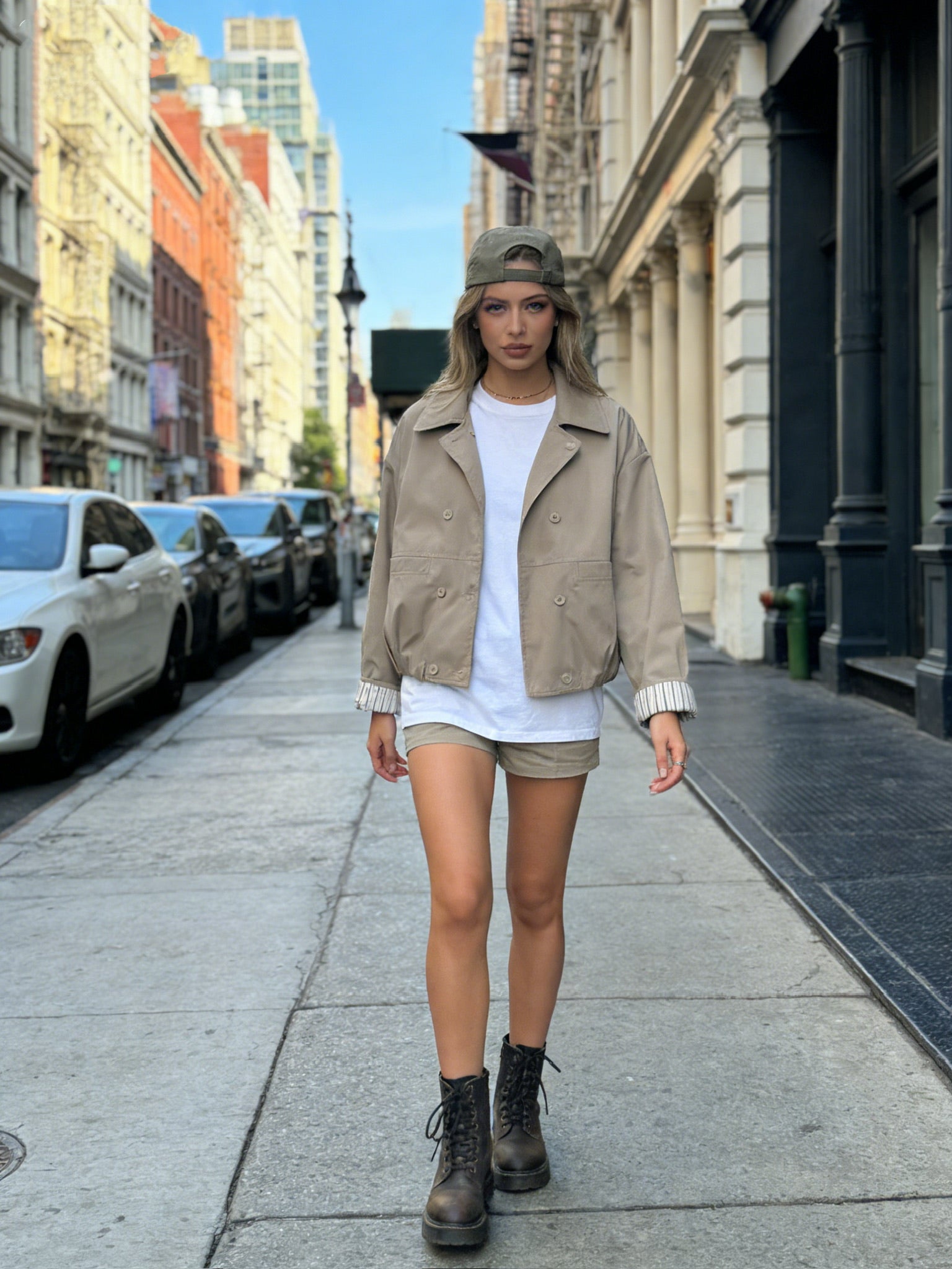 CARGO – Gilet Court Utilitaire à Col Structuré