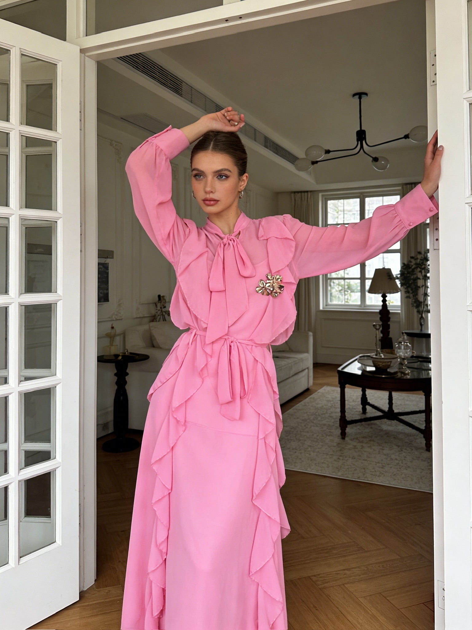 BLOOM – Robe Fluide Volants Élégants