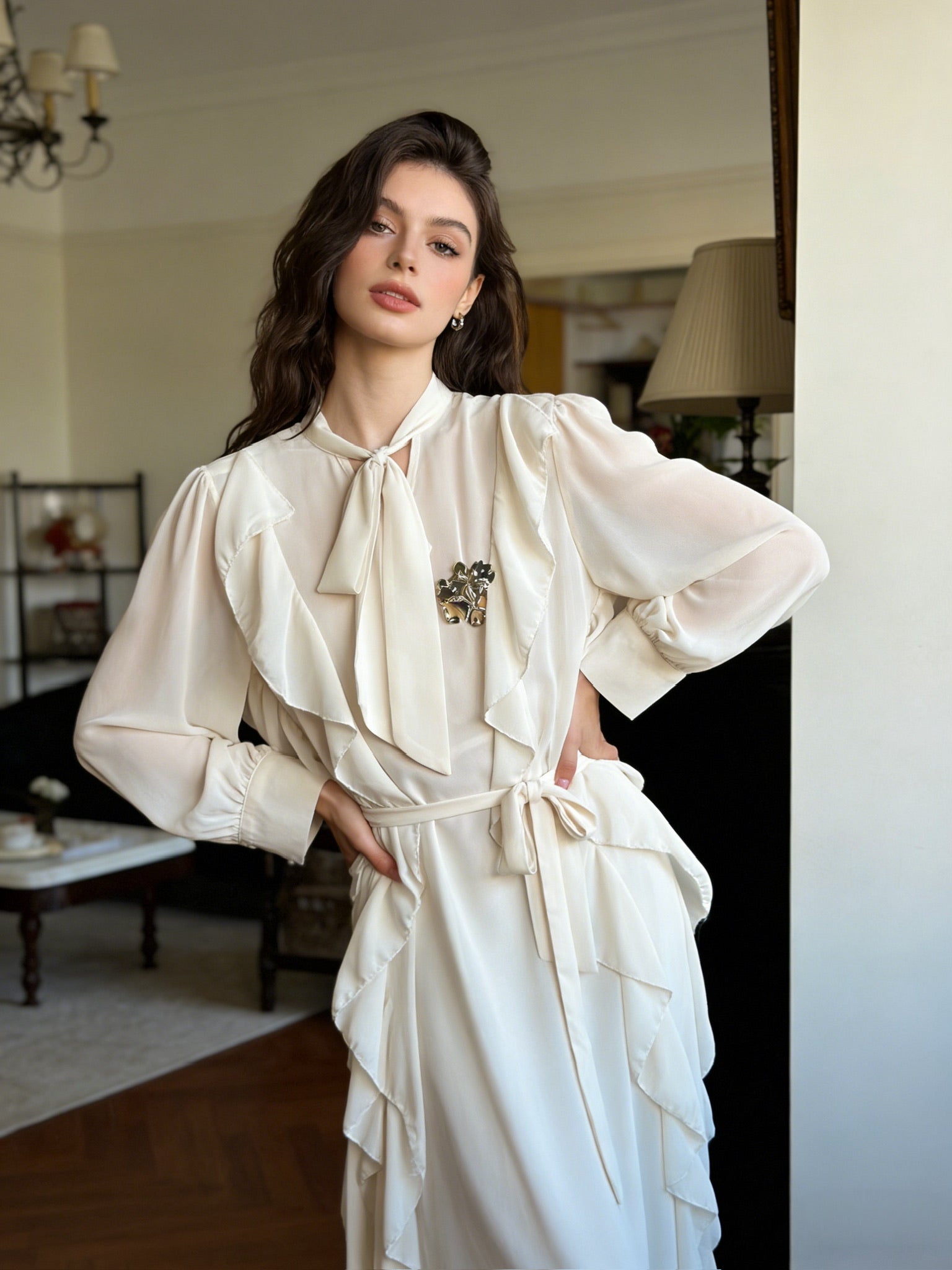 BLOOM – Robe Fluide Volants Élégants