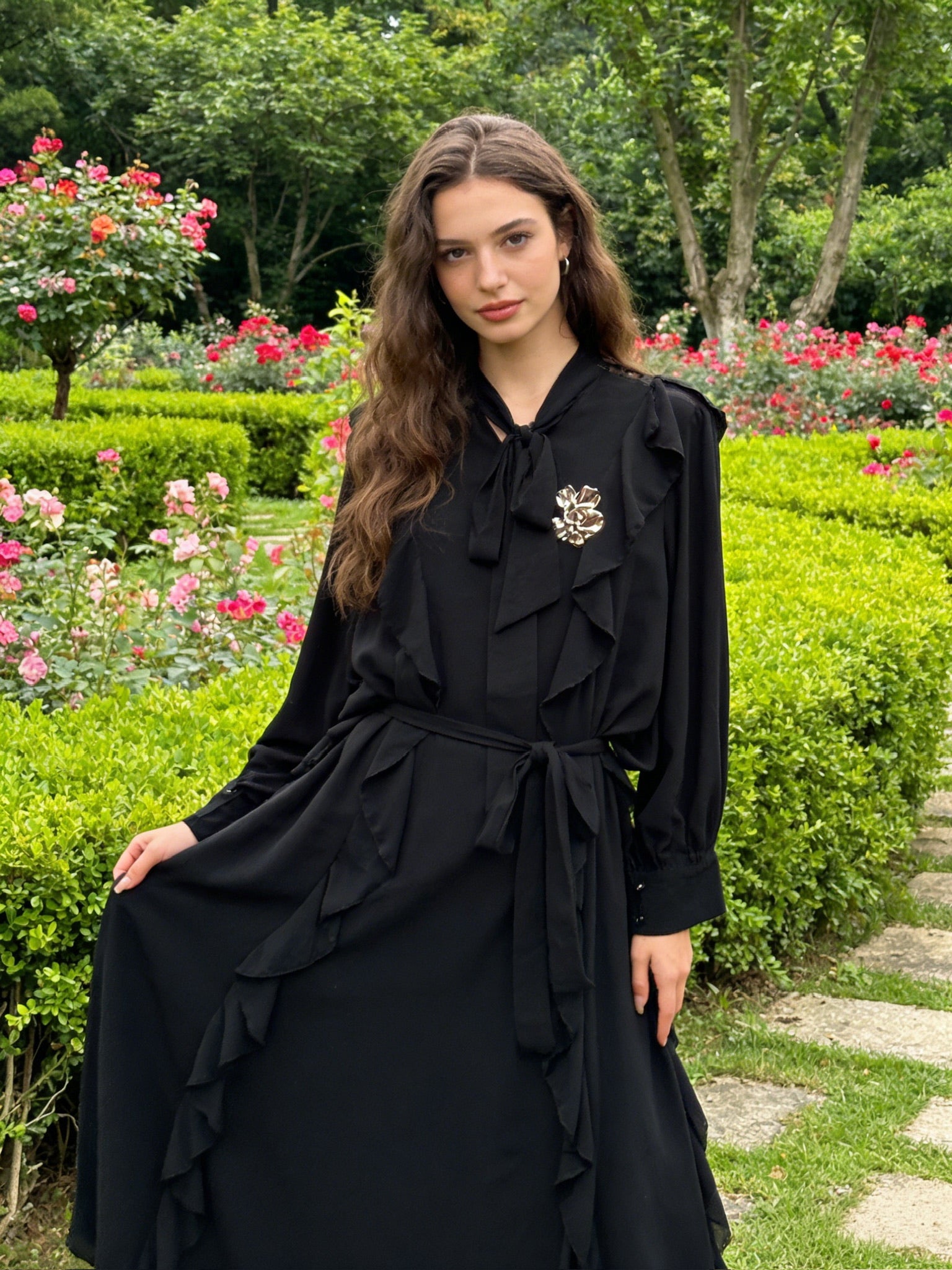 BLOOM – Robe Fluide Volants Élégants