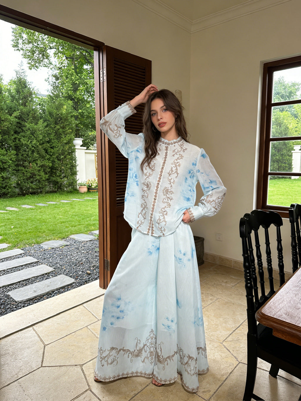 BLOOM – Ensemble Jupe Broderies Printanières