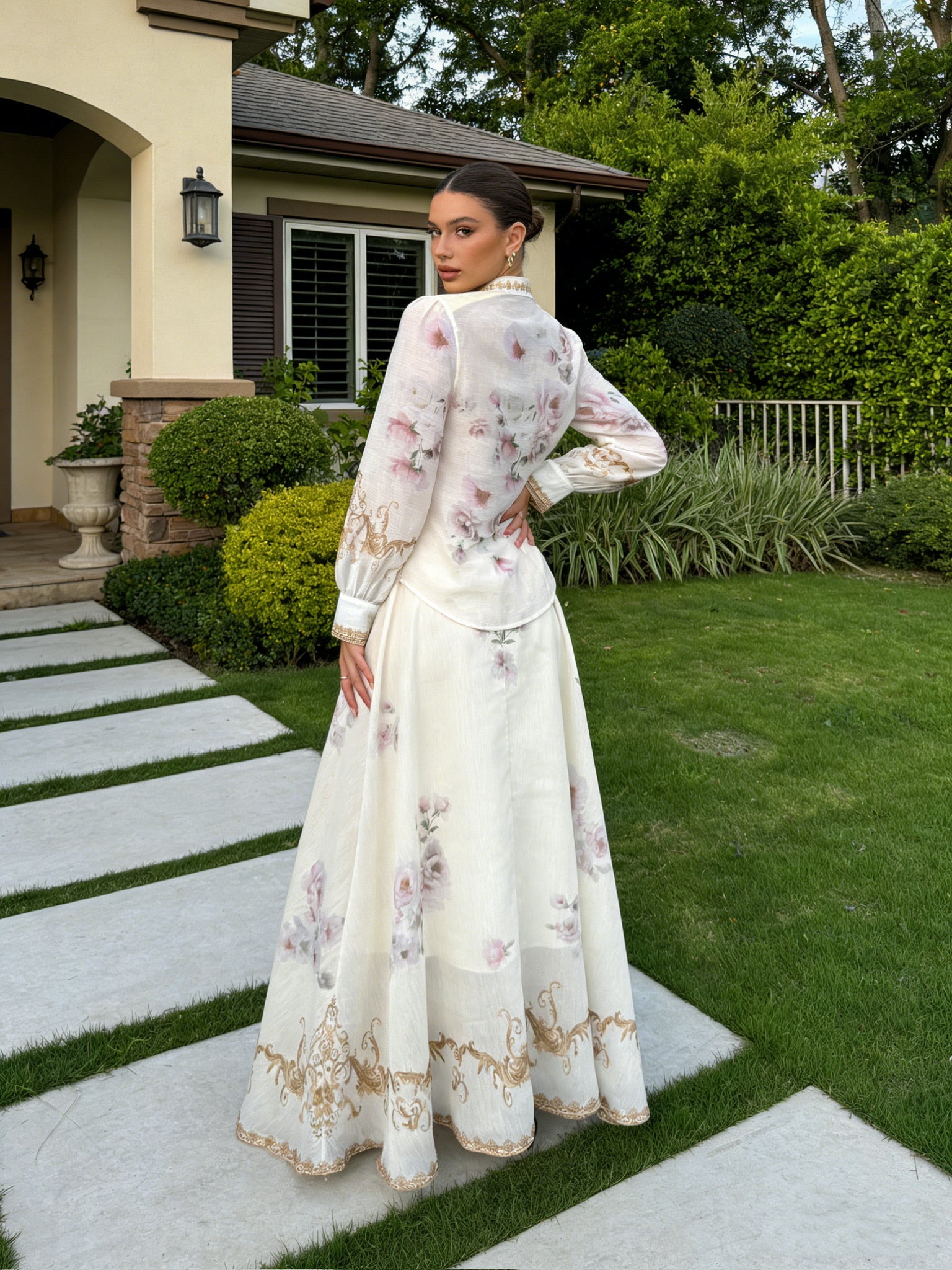 BLOOM – Ensemble Jupe Broderies Printanières