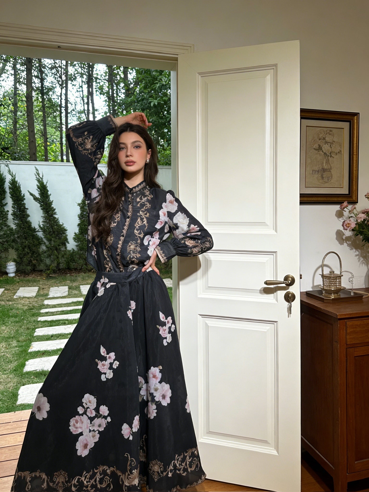 BLOOM – Ensemble Jupe Broderies Printanières